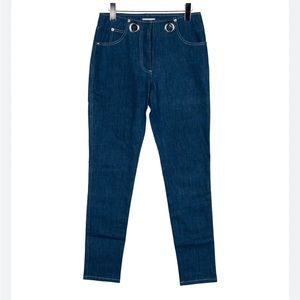Miaou Skinny Leg High Rise Grommet Blue Denim Jean Pants Size 30